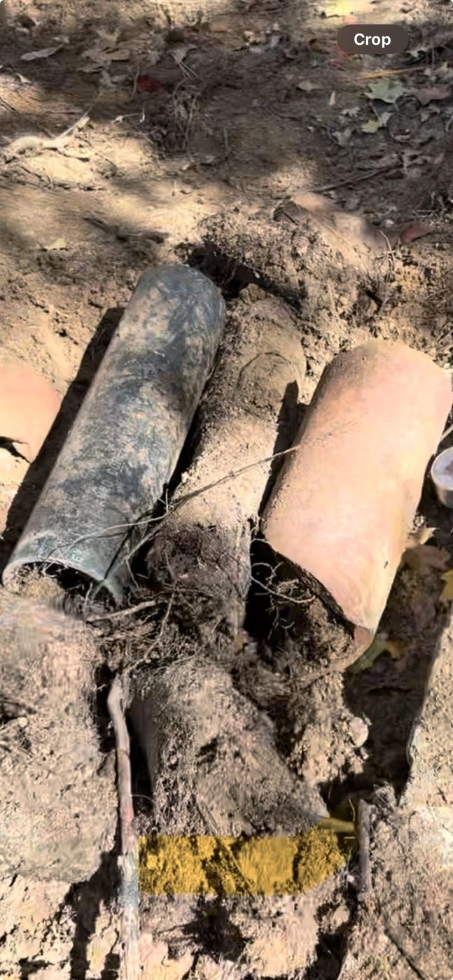Sewer line replacement in progress
