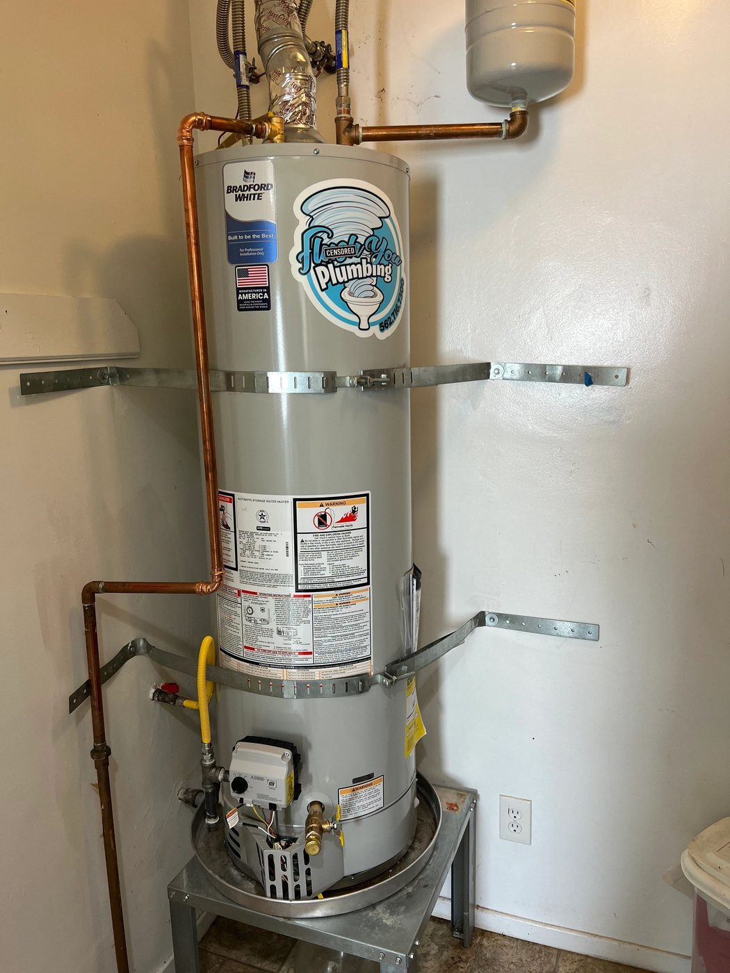New water heater installed to code